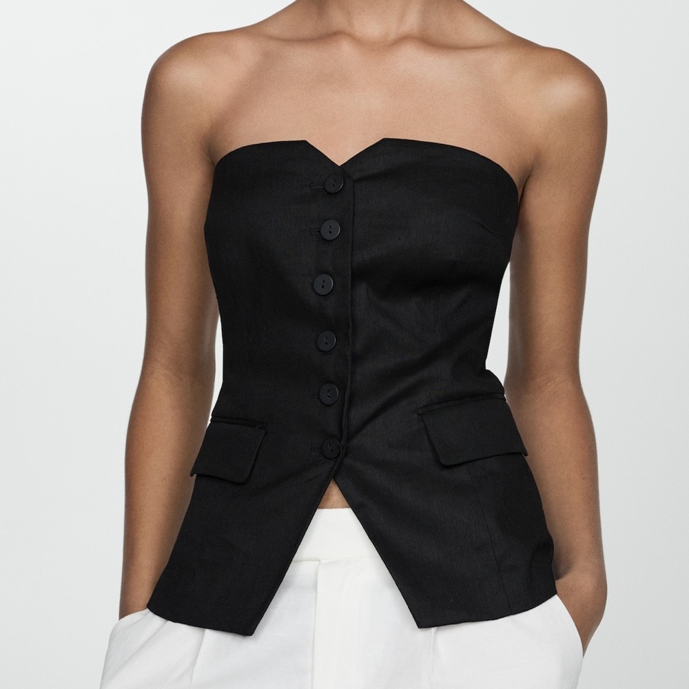 Mango OFF-THE-SHOULDER TOP WITH BUTTONS